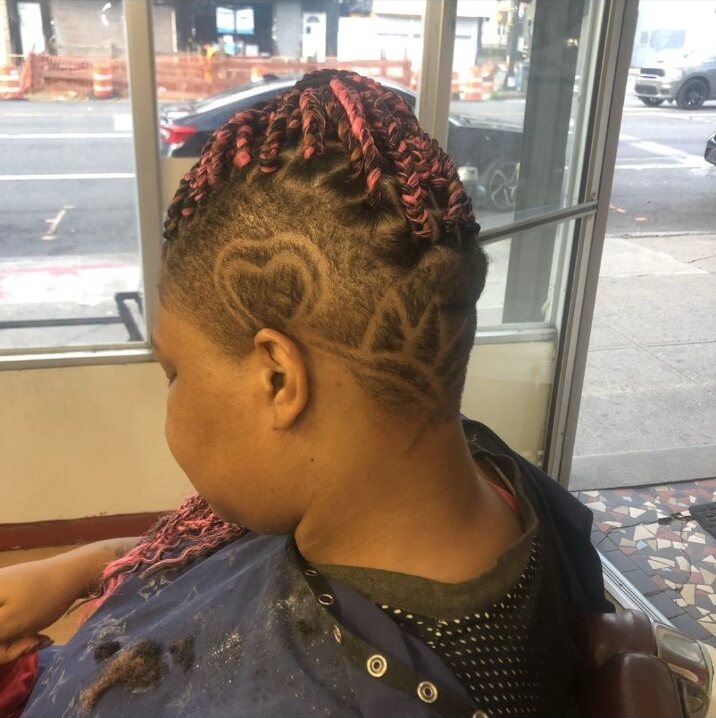 Hair design with braids